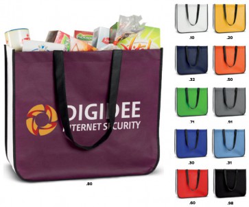 Goedkope Boodschappentassen bedrukken met logo of tekst.