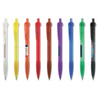 Balpen Cosmo met Bolclip en Rubberen Grip - Transparant