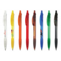 Balpen Cosmo Transparant met Rubber Grip