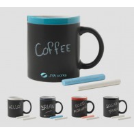 Beschrijfbare mok met krijtjes