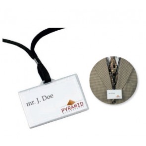 naamkaarthouder met omhangkoord