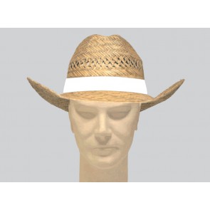 strohoeden met tekst