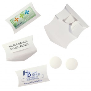 Pepermuntjes in kartonnen hulsje met uw logo of tekst!