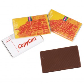 Goedkoop chocoladetabletten bedrukken - Chocoladetablet met eigen wikkel